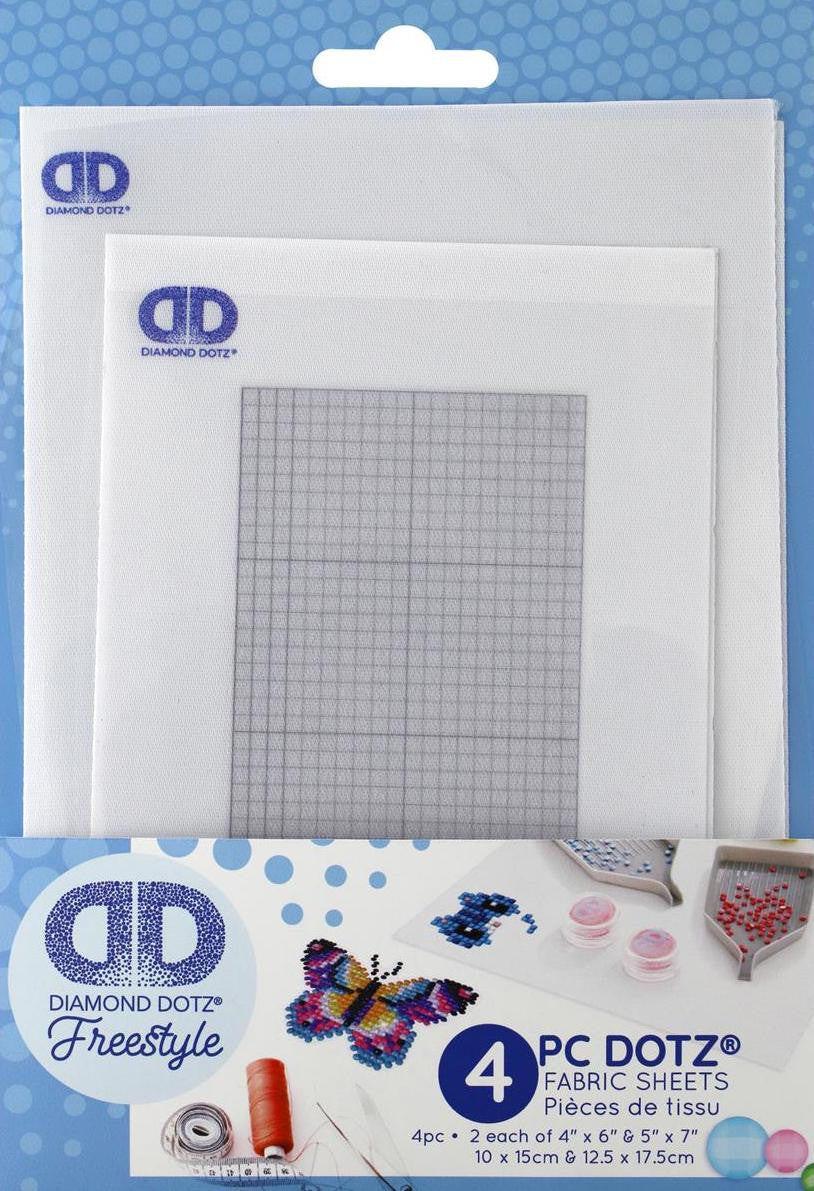 Diamond Dotz Freestyle Fabric Pk Cuadrícula 5x7 y 4x6 4 piezas